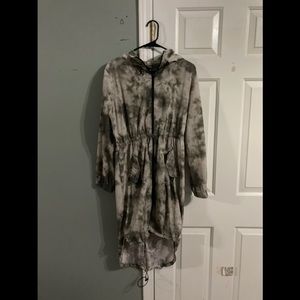 Wild Fable green tie dye rain jacket